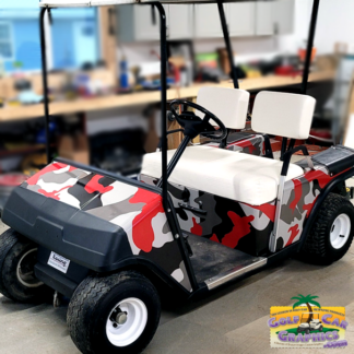 Camo-wrap-Golf-car-wrap-Urban-camo-Red-Gray-Black-colors
