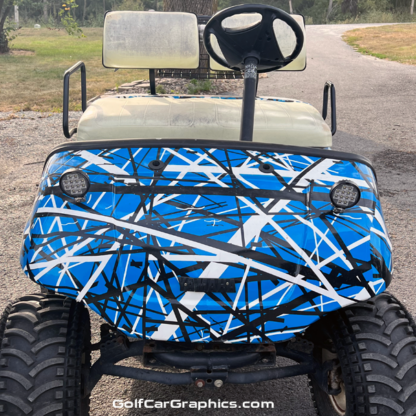 Confusion-Blue-full-body-golf-cart-wrap