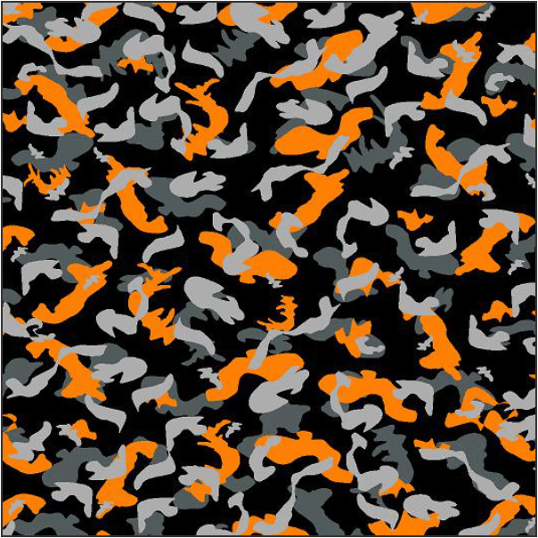Gray Black Orange