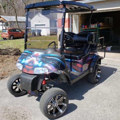 Hymanaius golf car body wrap kit installed by first time user.