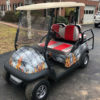 flaming barbwire golf car wrap