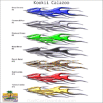 kookii calazoo golf car decal color chart