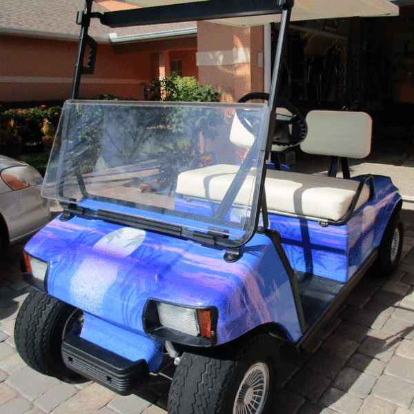 Moon-Palm-Blue-golf-car-wrap