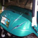 Lightning golf car graphic design