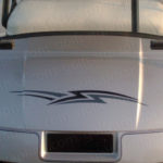 Lightning golf car decal