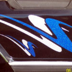 Double 2 Color Decal Golf Car Graphic golf car decal design