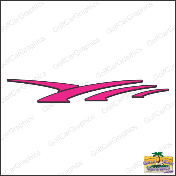 Bolt golf car decal design