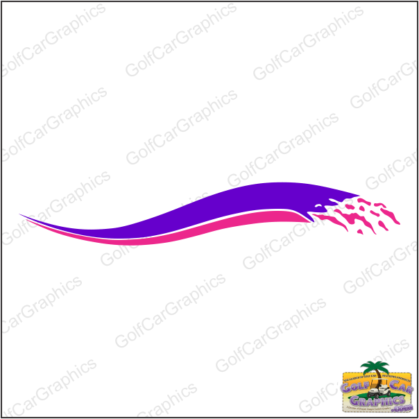 Wave B31 golf car decal design