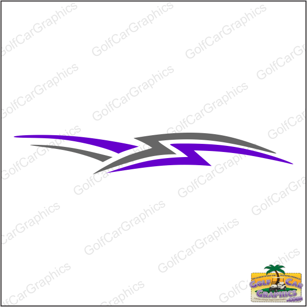 Lightning 41 golf car decal design