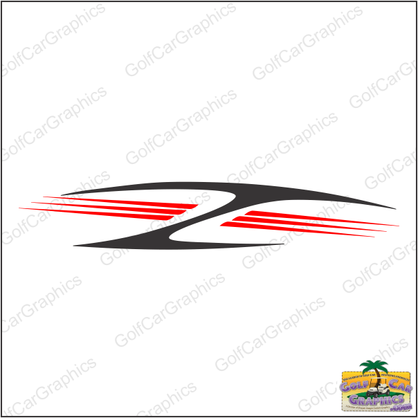 Aurora golf car decal design two
