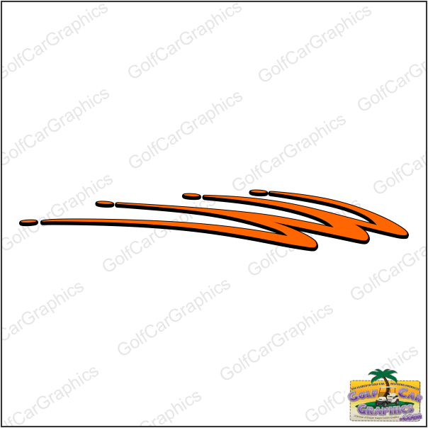 Flying B6 golf car decal design