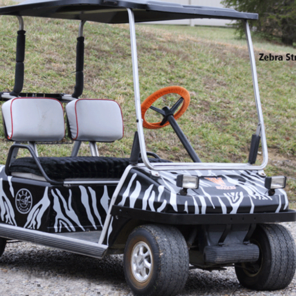 Zebra-stripe-kit for golf cars