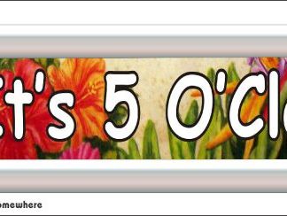 G10 5 O'Clock Somewhere Golf Car Grill Decal