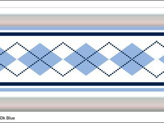 G11 3D Argyle Blue Grill Decal Golf Car Graphic