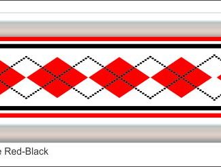 G12 3D Argyle Red/Black Grill Decal Golf Car Graphic