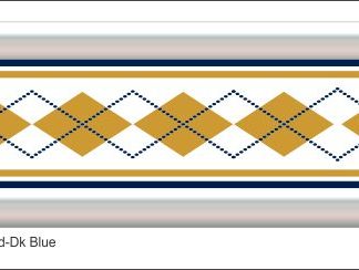 G14 3D Argyle Gold-Dk Blue Grill Decal Golf Car Graphic
