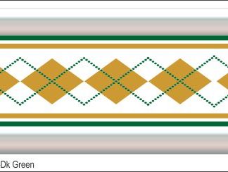 G17 3D Argyle Gold/Dk Green Grill Decal Golf Car Graphic