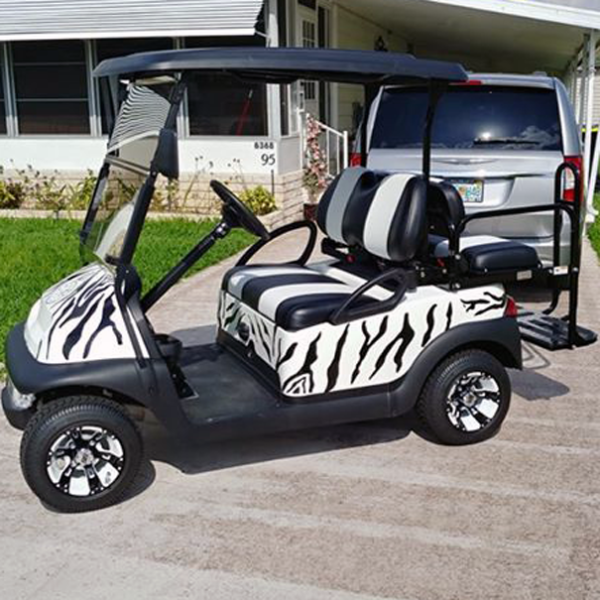 zebra stripes golf car decal kit