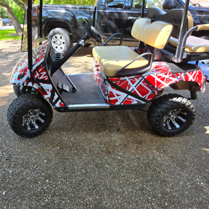 Confusion-Red-golf-car-wrap-kit-DIY