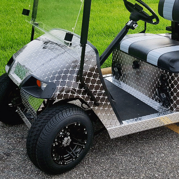 Diamond-Wire-Black- golf car wrap