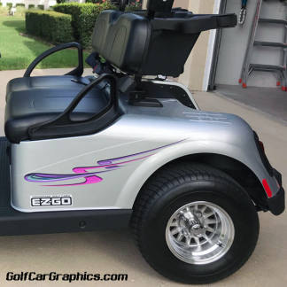 Craving golf car decal kit FCL3 Purple Combo