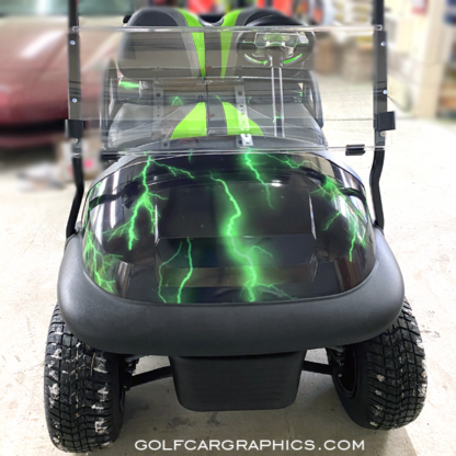 Green-Lightning-full-body-golf-cart-wrap-kit-for-all-model-carts