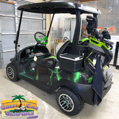 Lightning-Green-colored-full-body-golf-cart-wrap