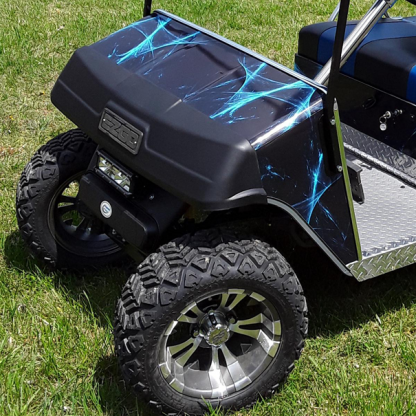 Liquid-web full body golf car wrap