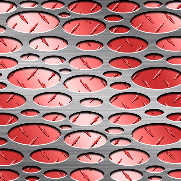 Punch Metal Plate Red