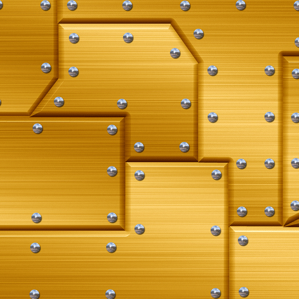 Riveted Metal Orange