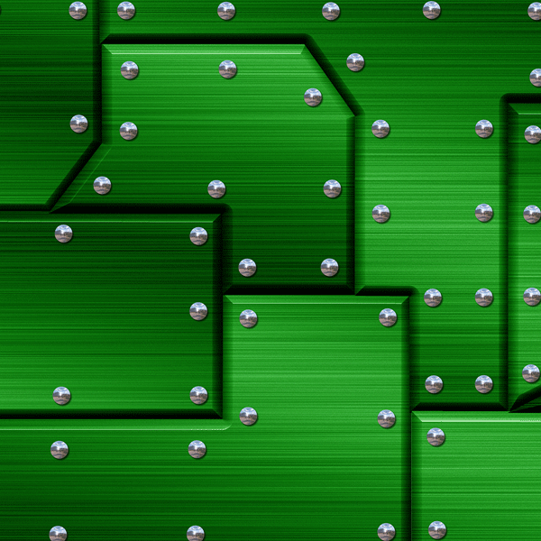 Riveted Metal Green