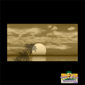 Moon Palm Beige- golf Car Wrap