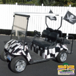 Checker flag golf-car-wrap