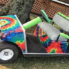 Tie-Dye golf car wrap