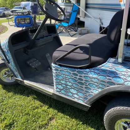 golf cart wrap kit sold as DIY for all models and brand golf cars