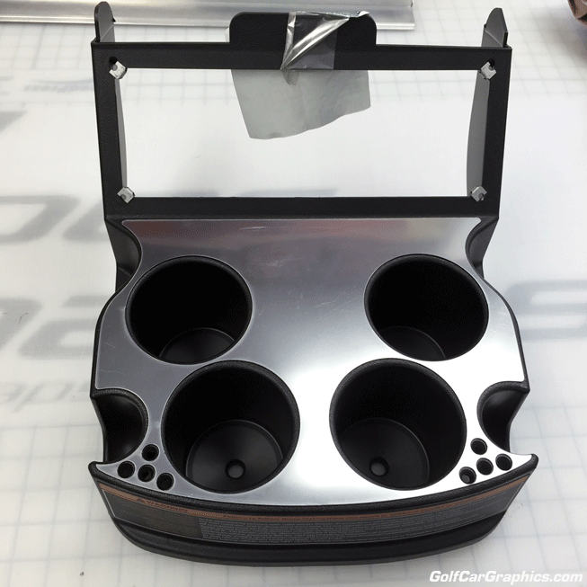 E-Z-GO RXV Chrome Cupholder Overlay 2016+
