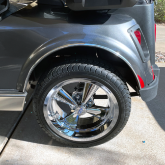 Chrome Wheel Arch Accent trim just peel and stick to beautify your wheel well arches. 3M attachment system no drill.