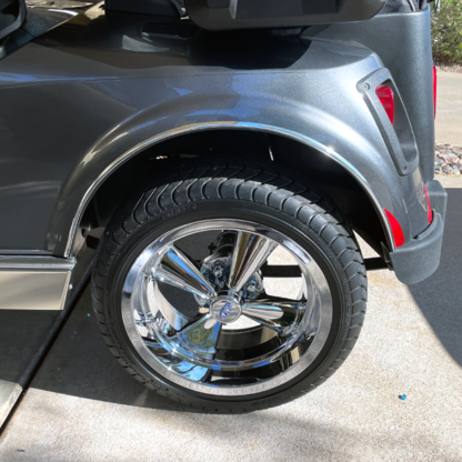 Chrome Wheel Arch Accent trim just peel and stick to beautify your wheel well arches. 3M attachment system no drill.