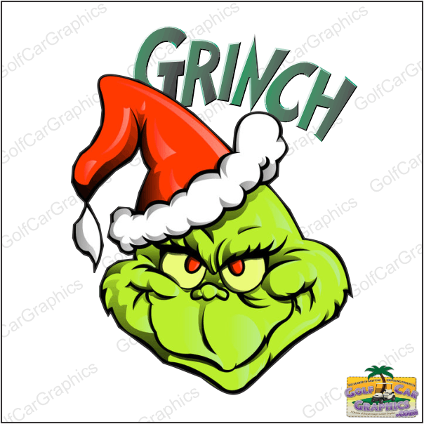 Grinch Mobile golf car decal kit