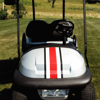 Golf car racing stripe decal kit