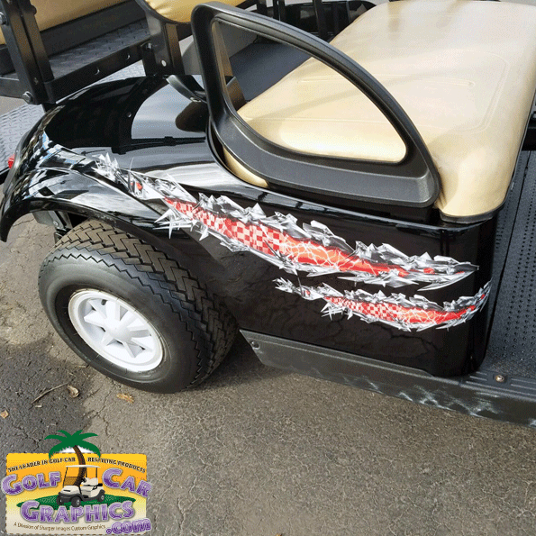 Ripper-race golf car graphics kit