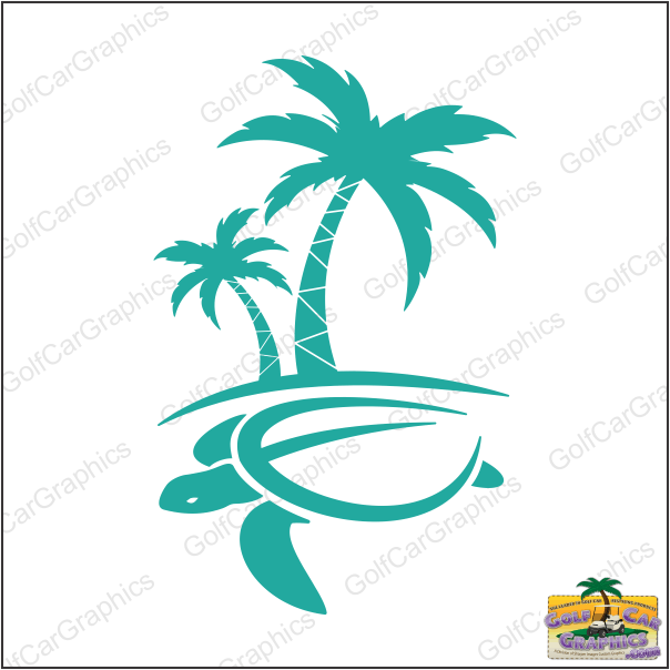 F-59 Turtle Palms Golf Car Decal Design