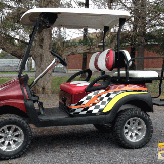 jp checker-golf-car decal kit
