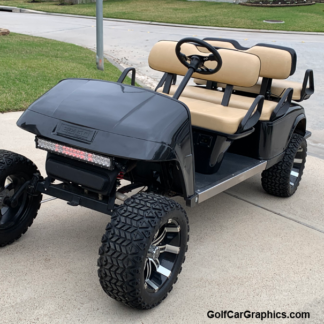 Black-metallic-full-body-golf-car-wrap