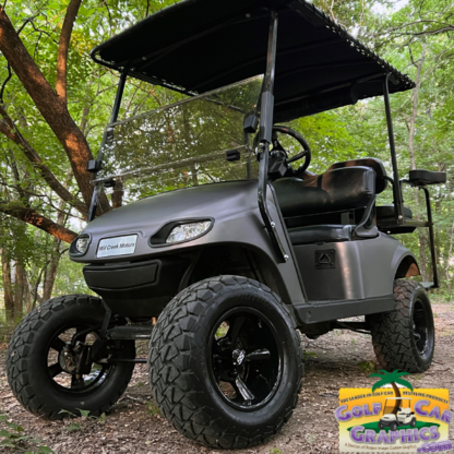 Charcoal-matte-metallic-golf-cart-wrap-kit
