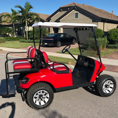Red Gloss golf cart wrap kit