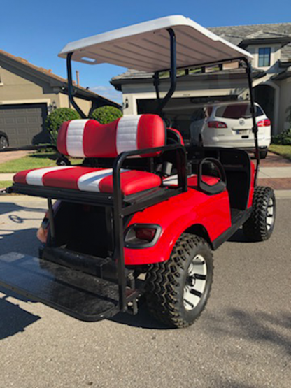 Red Gloss golf car wrap kit