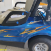 3D golf car decal set Daisy design in Yellow Combo