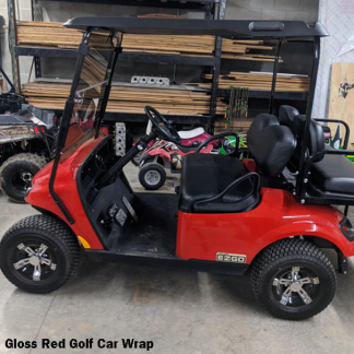 gloss-Red golf cart wrap