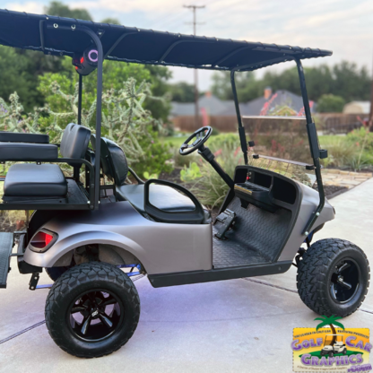 golf-cart-full-body-wrap-kit-in-Matte-Charcoal-Metallic-solid-color